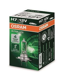 Галогенная лампа H7 55W 12V Ultra Life Osram