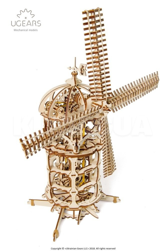 Механическая модель "Башня-Мельница" UGEARS (70055) - 8