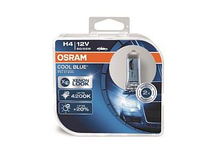 Галогенные лампы H4 60/55W 12V Cool Blue +20% комплект Osram