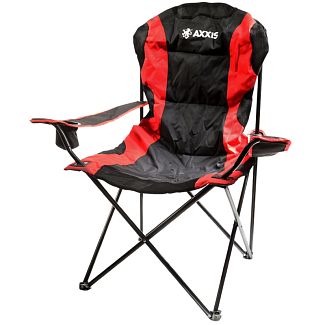 Кресло раскладное до 100 кг красно-черное Паук AXXIS