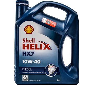 Масло моторное полусинтетическое 4л 10W-40 Helix Diesel HX7 SHELL