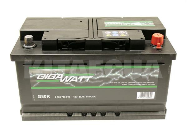 Аккумулятор автомобильный 80Ач 740А "+" справа GIGAWATT (GW 0185758006)