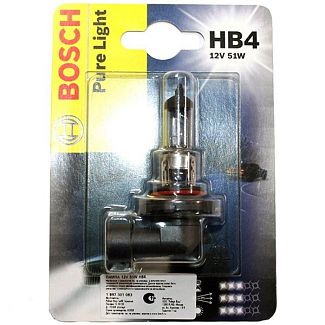 Галогенная лампа HB4 51W 12V Pure Light Bosch