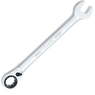 Ключ рожково-накидной 17 мм х 225 мм с трещоткой и переключателем реверса TOPTUL