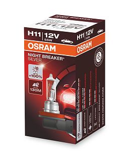 Галогенная лампа H11 55W 12V Night Breaker +100% Osram