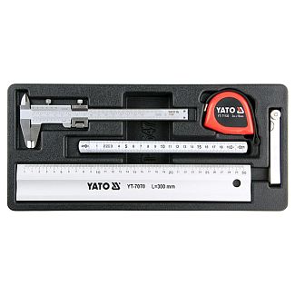 Набір вимірювального інструменту 5 предметів у ложементі YATO