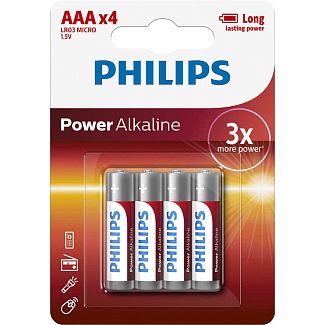Батарейка циліндрична лужна 1,5 В AAA (4 шт.) Ultra Alkaline PHILIPS