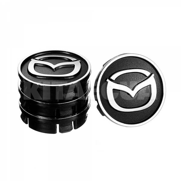 Заглушка колесного диска Mazda 60x55 черный ABS пластик 4шт. VITOL (50025)