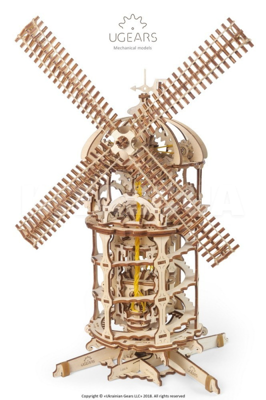 Механическая модель "Башня-Мельница" UGEARS (70055) - 4