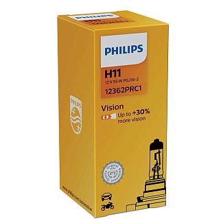 Галогенная лампа H11 55W 12V Vision +30% PHILIPS