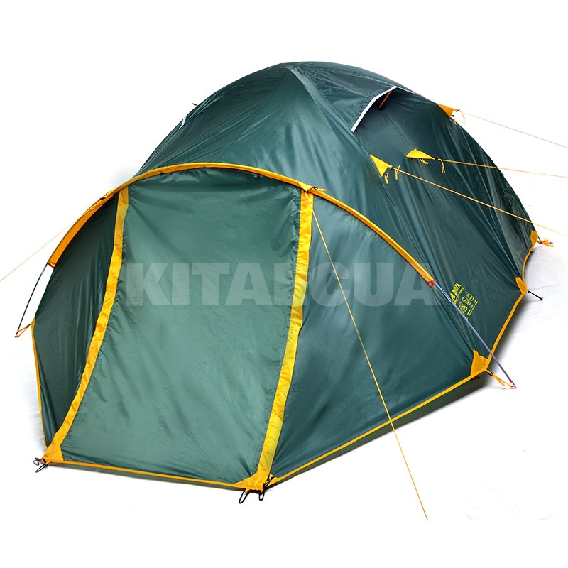 Палатка туристическая 210х210х130 см 3-местная зеленая Дельта СИЛА (960980) - 4