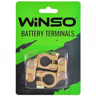 Клеммы аккумуляторные (-/+) латунные (комплект) Winso