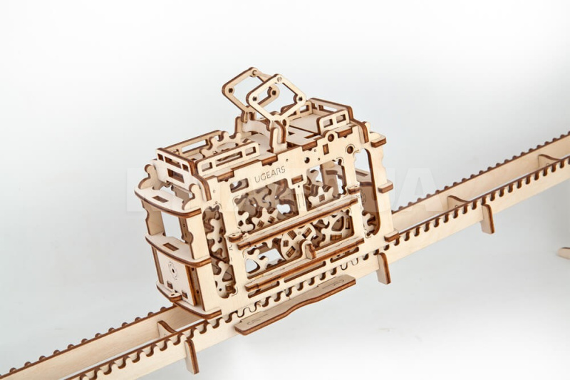 Механическая модель пазл "Трамвайчик" UGEARS (70008) - 7