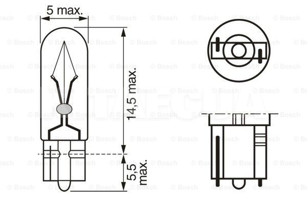 Лампа накаливания 12V 1,2W Pure Light Bosch (BO 1987302208) - 2
