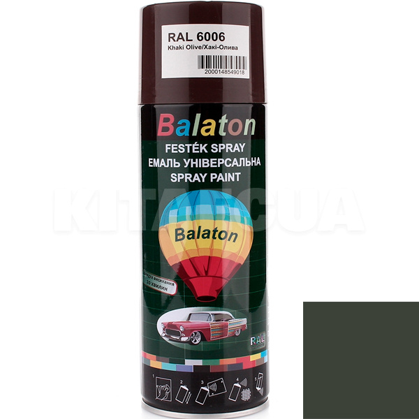 Краска хаки-оливковый 400мл BALATON (RAL6006)