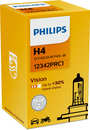 Галогенная лампа 12v 60/55w h4 vision +30% PHILIPS