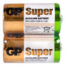 Батарейка цилиндрическая щелочная d 1,5 в 2 шт. в пленке super alkaline GP