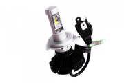 Светодиодная лампа 9v/32v 50w h4 +70% x3 с радиатором и светофильтрами (3000k/8000k) AllLight