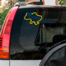 Наклейка на авто "карта украины" 200x300 мм желтая 