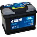 Аккумулятор 60ач euro (t1) 242x175x175 с обратной полярностью eb602 EXIDE