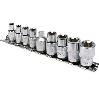 Набор головок торцевых с переходником Torx 1/4"-3/8" 9 предметов YATO