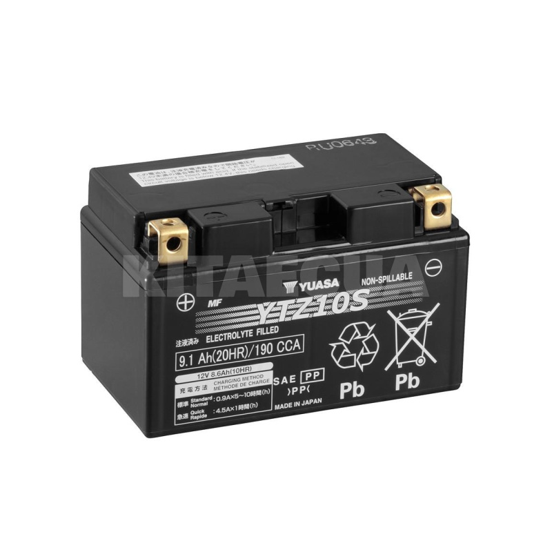 Мото акумулятор 9.1Ач 190А "+" зліва Yuasa (YTZ10S)