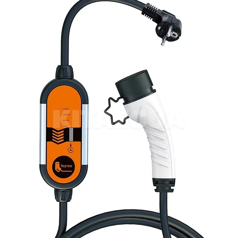 Заряджання Nissan Leaf 3.7 кВт 16А 1-фаза Type 2 (європейське авто) Leaping Fox FEYREE (FY3.5-16-1PH-TP2-L7)