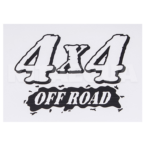 Наклейка "4Х4 OFF ROAD" на прозрачном фоне 115х145 мм VITOL (STICKER-4X4-NB)