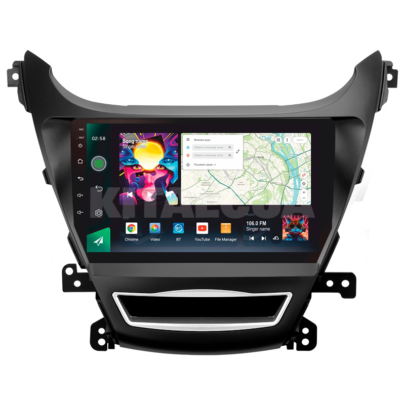 Штатная магнитола PRO 9464 4+64 Gb 9" Hyundai Elantra 5 JK 2010-2016 SIGMA4car (41356)