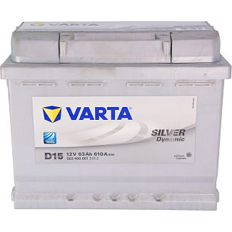 Акумулятор 63Ач Euro (T1) 242x175x190 із зворотною полярністю 610A Silver Dynamic VARTA