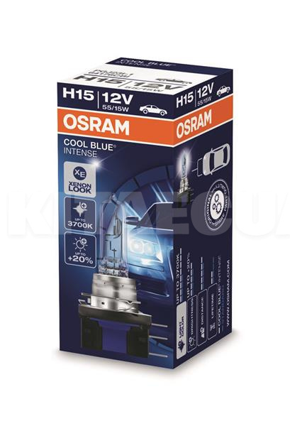 Галогенная лампа H15 55/15W 12V Cool Blue +20% Osram (OS 64176 CBI)