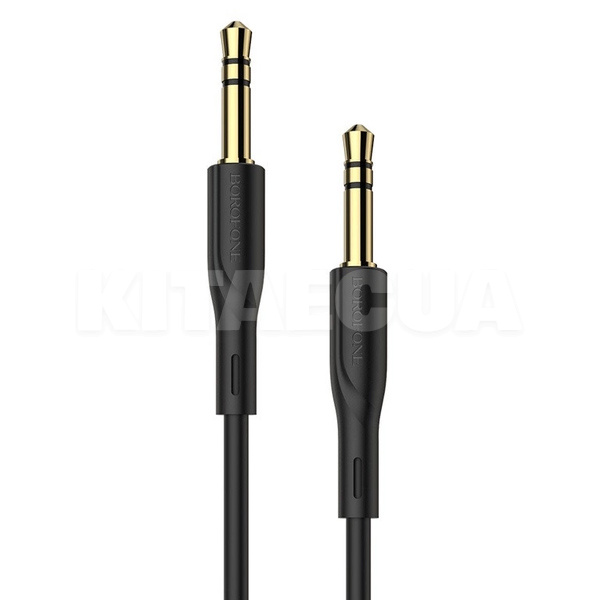 Кабель mini Jack 3.5 mm - mini Jack 3.5 mm Audiolink 1м черный BOROFONE (BL1B1) - 2