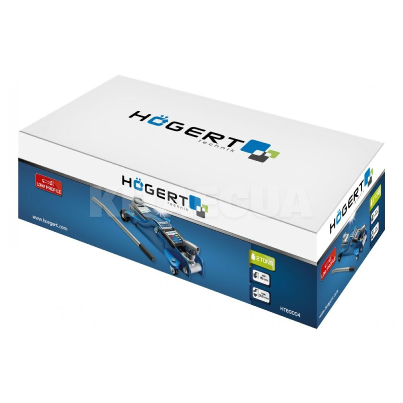 Домкрат гідравлічний підкатний до 2 т (89мм-359мм) HOGERT (HT8G004) - 4