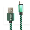 Кабель USB - microUSB 1м зеленый PowerPlant (CA910229)