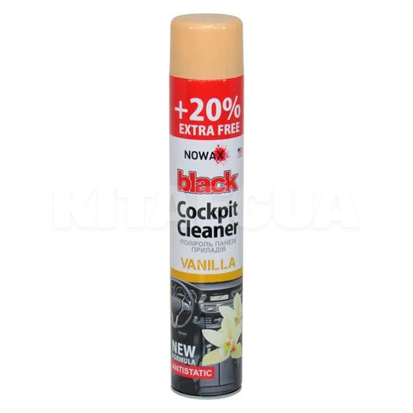 Полироль для пластика "ваниль" 750мл Vanila Black Cockpit Cleaner NOWAX (NX00701)