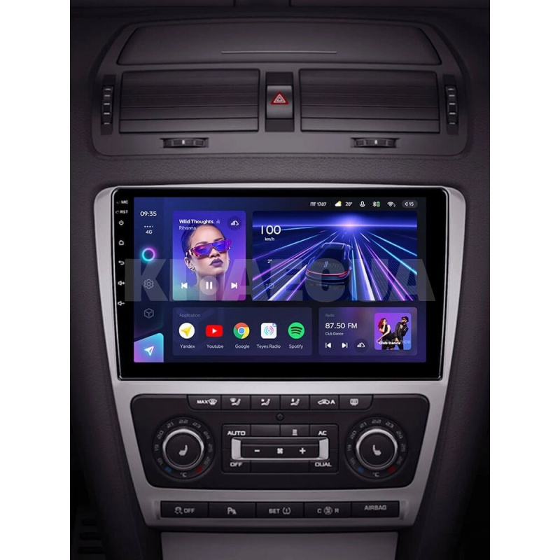 Штатная магнитола CC3L 4+64 Gb 10" Skoda Octavia 2 A5 2008-2013 silver Teyes (52333) - 2