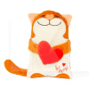 Подушка в машину декоративна котик Be mine" оранжево-білий Tigres (ПД-0350)