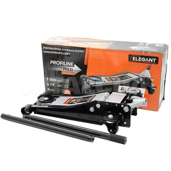 Домкрат гидравлический подкатной до 3т (75мм-500мм) EL 350 007 ELEGANT (18273-ELEGANT)