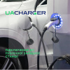 Зарядный кабель для электромобиля 7.4 кВт 32А 1-фаза 5м Type 2 (станция) - Type 1 (американское авто UACHARGER (A-C-CB-2-1)