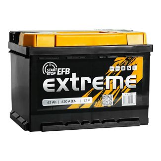 Аккумулятор автомобильный 63Ач 620А "+" справа EXTREME