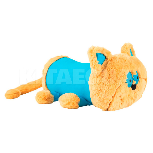 Подушка в машину декоративная "Котик" желто-голубая Tigres (ПД-0240)
