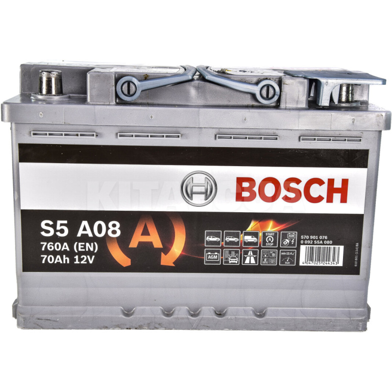 Аккумулятор автомобильный 70Ач 760А "+" справа Bosch (0092S5A080)