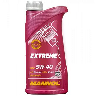 Масло моторное синтетическое 1л 5W-40 Extreme Mannol