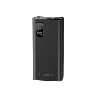 Повербанк 728S 30000mAh 22.5W чорний TITANUM - Kitaec.ua Повербанк 728S 30000mAh 22.5W чорний TITANUM
