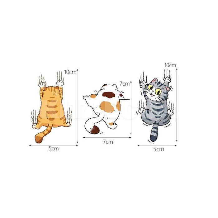 Наклейки "Щасливий кіт" для автомобіля (3шт.) (Sticker-Happy-Cat) - 3