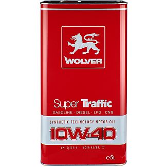 Масло моторне Напівсинтетичне 5л 10W-40 Super Traffic WOLVER