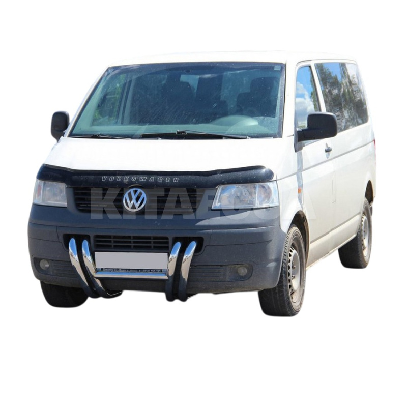 Кенгурятник ST006-03 Volkswagen T5 Transporter 2003-2010 нержавеющая сталь ноздри CAN (dug658439) - 4