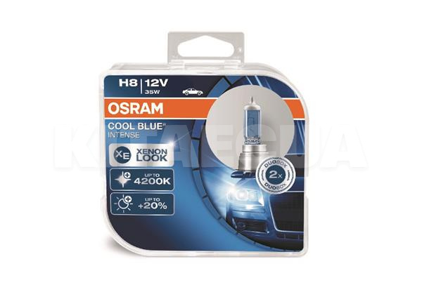 Галогенні лампи H8 35W 12V Cool Blue +20% комплект Osram (OS 64212 CBI DUOBOX) - 4