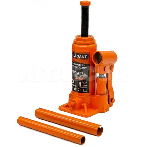 Домкрат гідравлічний пляшковий до 2т (158мм-308мм) EL 330 002 ELEGANT (107550)
