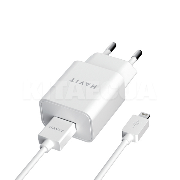 Зарядное устройство с кабелем USB - Lightning белый 1м 2А HAVIT (HV-ST112)